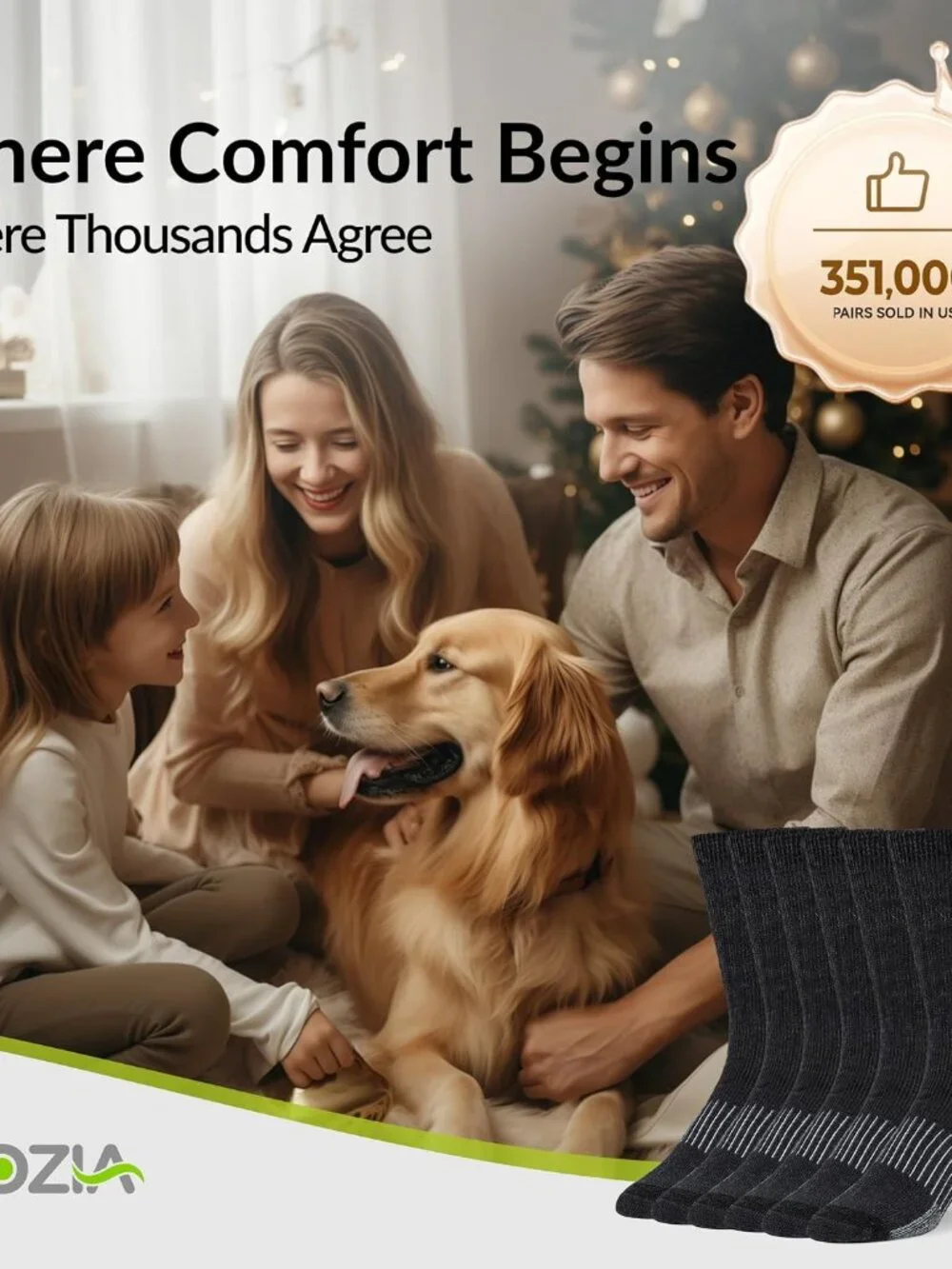 Merino Wool Socks for Men & Women Casual Warm Winter Cozy Thermal Socks